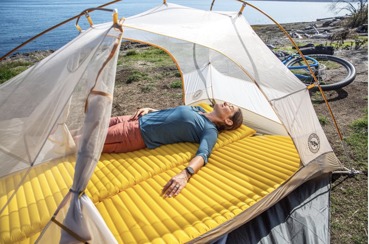Big Agnes Tiger Wall UL 2 Bikepack capacity with a person and two pads in the tent 