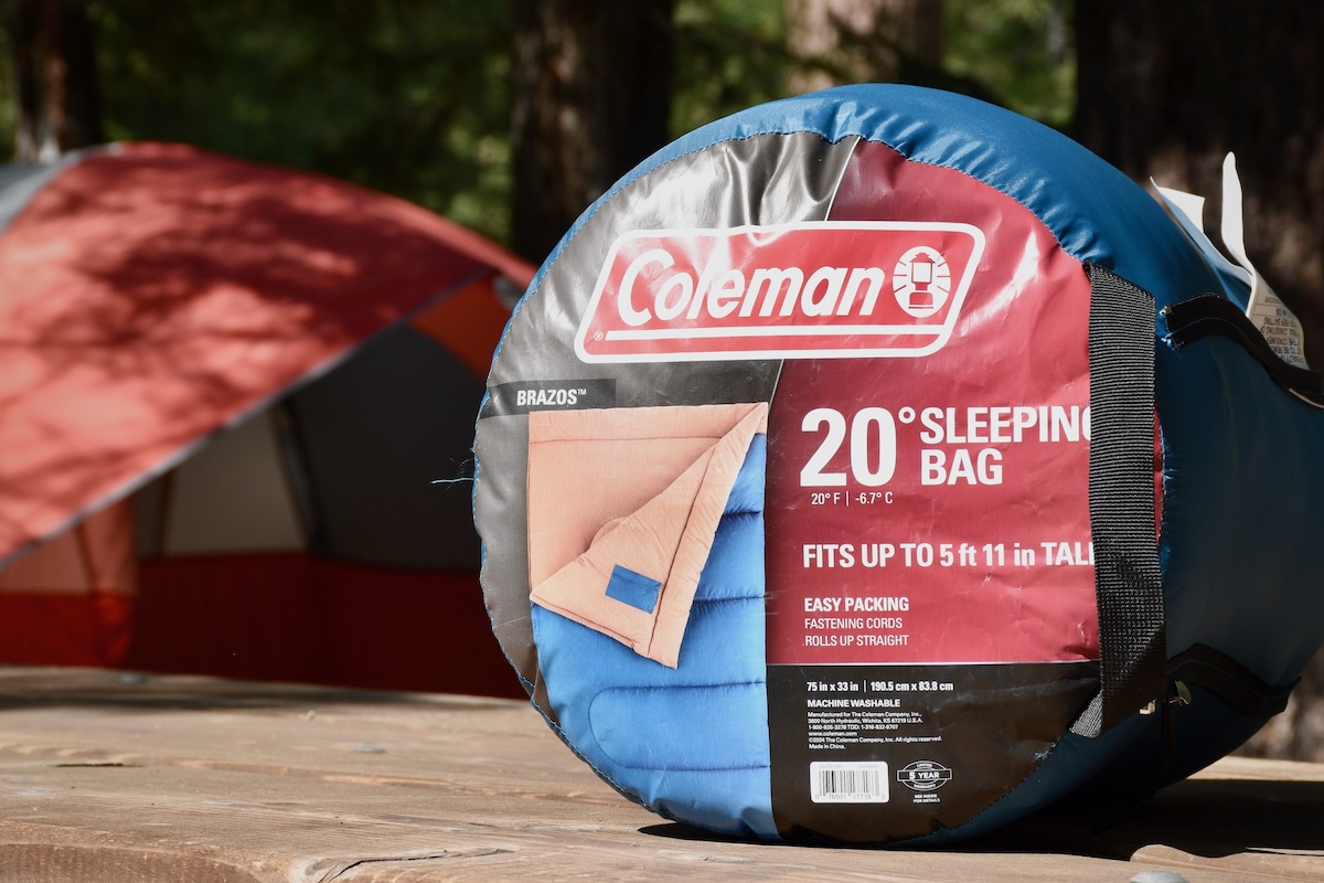 The Coleman Brazos in its stuff sack